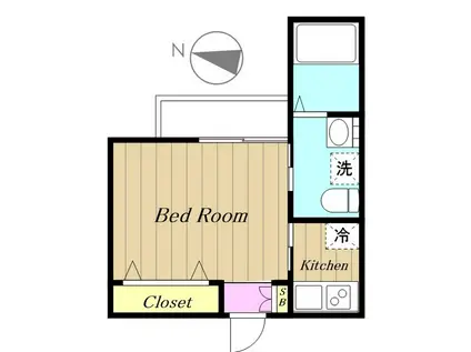 テラス・ソレイユ・ヤマト(1K/3階)の間取り写真