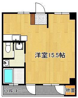 コーポ川口(ワンルーム/3階)の間取り写真