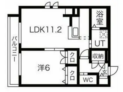 PISO ARCE SHINAGAWA(1LDK/4階)の間取り写真