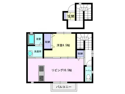 ドルチェ・ヴィータ伊万里A(1LDK/2階)の間取り写真