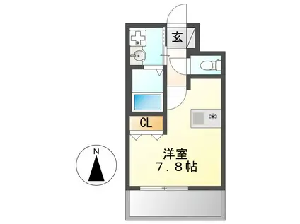 プレサンス名古屋駅前(ワンルーム/9階)の間取り写真