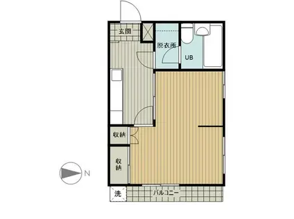 大津コーポ2(2K/1階)の間取り写真