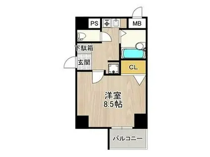 サムティ上堀川(1K/1階)の間取り写真