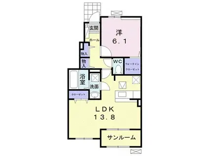 ファー ビヨンド I(1LDK/1階)の間取り写真