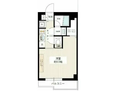 MAXIV赤羽ウエスト(1K/2階)の間取り写真