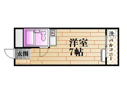 T-FOREST可部II(ワンルーム/1階)の間取り写真