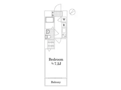 レグラス荏原中延(1K/6階)の間取り写真