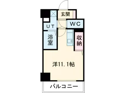 ラミューズ宇都宮ウエスト(ワンルーム/6階)の間取り写真