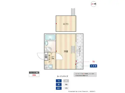 ライフピアシュピーレ(1K/1階)の間取り写真