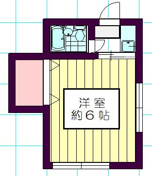 サニネス阿佐ヶ谷B(1K/2階)の間取り写真