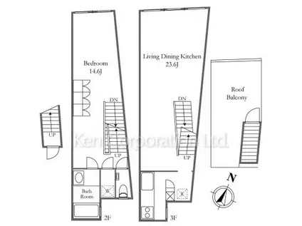 サンリーノ森のとなり(1LDK/1階)の間取り写真