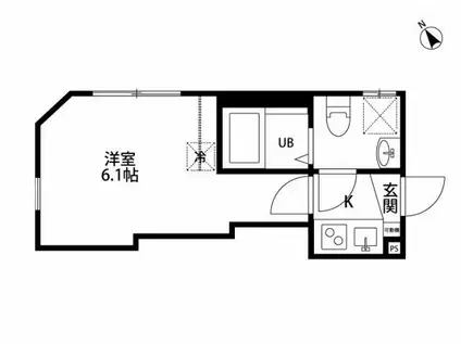 BENESSERE富士見台(1K/3階)の間取り写真