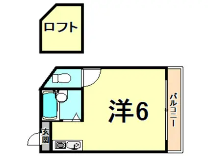 プチグレイス塚口壱番館(ワンルーム/1階)の間取り写真
