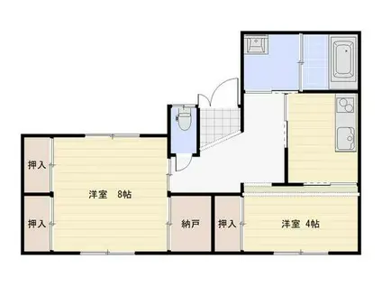 前田ハイツ(2K/1階)の間取り写真