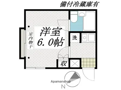 ジュネパレス座間第13(1K/3階)の間取り写真