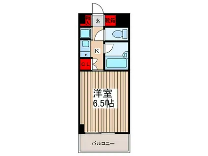 パークシティ東浦和(1K/3階)の間取り写真