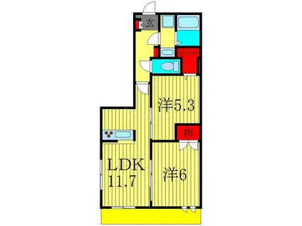 ネオ和光(2LDK/1階)の間取り写真
