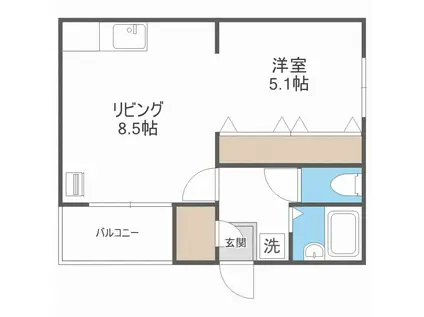 コートモンターニュ(1LDK/2階)の間取り写真