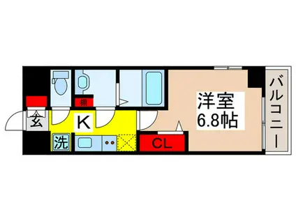 N-STAGE 行徳II(1K/4階)の間取り写真