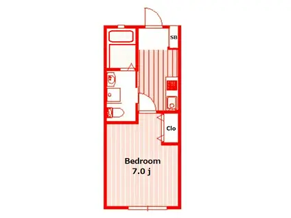 LUCE(1K/1階)の間取り写真