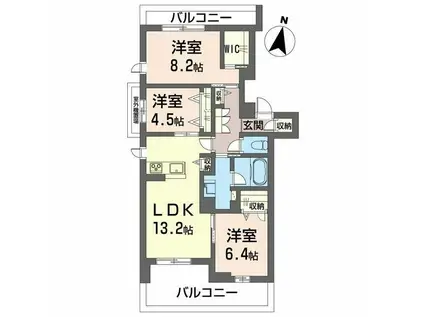 シエロエストレラード(3LDK/2階)の間取り写真