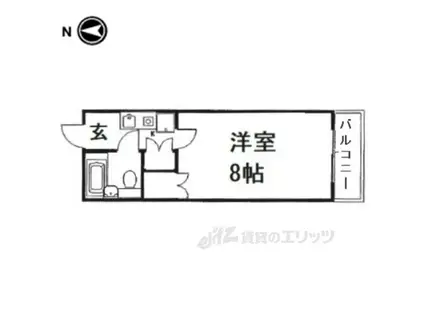 インペリアル桜(1K/3階)の間取り写真