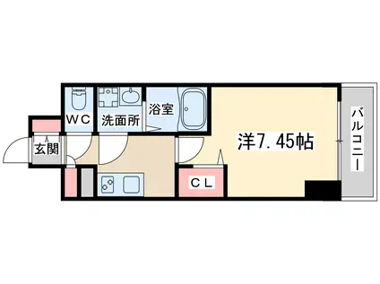 JMFレジデンス大阪福島(1K/13階)の間取り写真