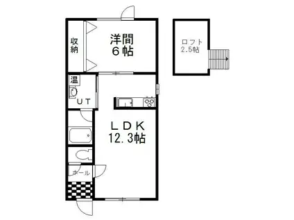 パークマンション(1LDK/2階)の間取り写真