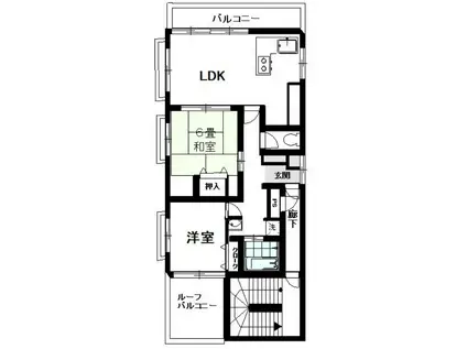 光が丘パークビル(2LDK/2階)の間取り写真