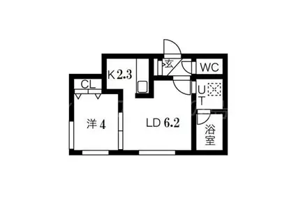 PRECIOUS MISONO(1LDK/2階)の間取り写真