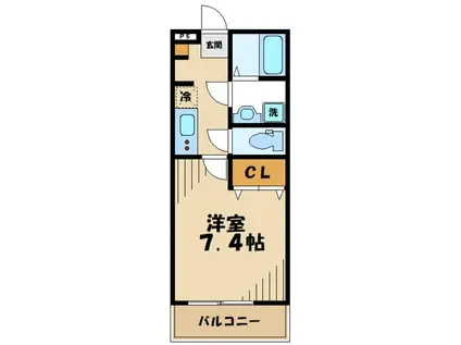 レーヴコート相模台(1K/1階)の間取り写真