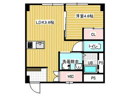 スタービル(1LDK/5階)の間取り写真