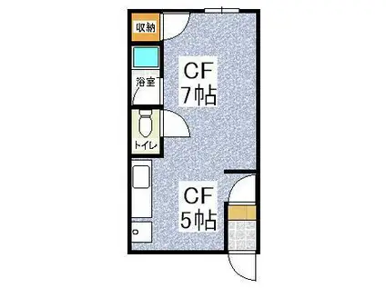 M・E HOUSE(1K/2階)の間取り写真