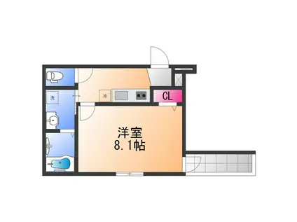 フジパレス堺鳳中VI番館(1K/2階)の間取り写真
