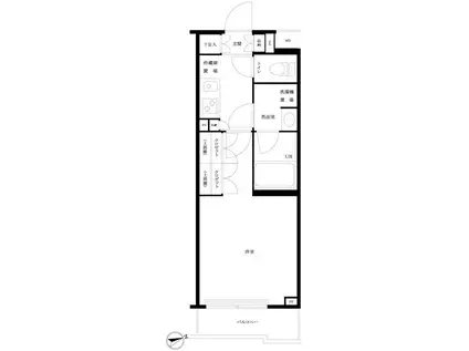 ルーブル大森西(1K/2階)の間取り写真