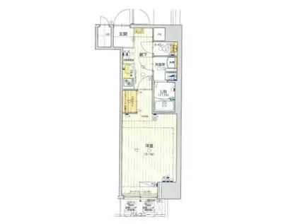 エクセル神戸アーバンヒルズ(1K/9階)の間取り写真