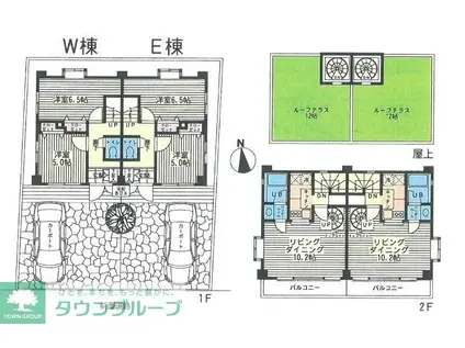 ラフィーヌ高井戸東(2LDK/1階)の間取り写真
