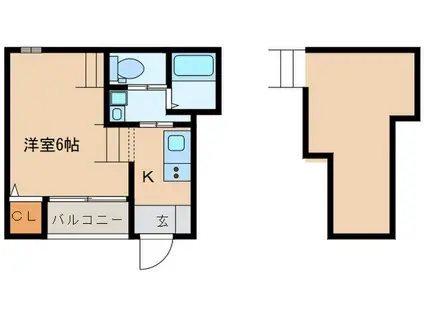RAGGIO名駅前(1K/1階)の間取り写真
