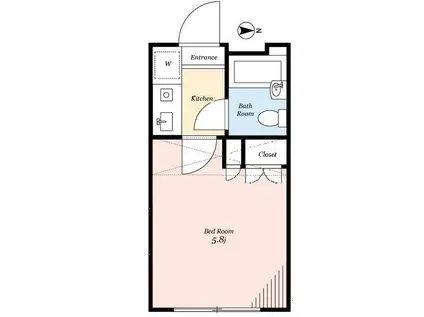 スカイピア元住吉(1K/1階)の間取り写真
