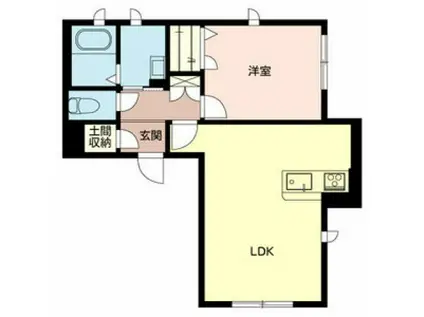 レガリア(1LDK/1階)の間取り写真