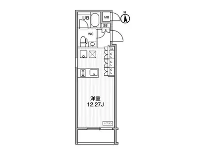 ALTERNA学芸大学(ワンルーム/4階)の間取り写真