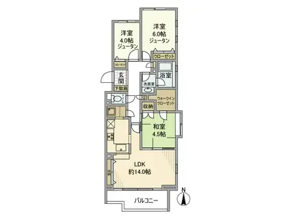 世田谷桜丘グレイスコート(3LDK/2階)の間取り写真