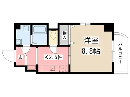 エトワール(1K/2階)の間取り写真