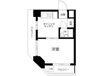 スカイコート大森(1DK/7階)の間取り写真