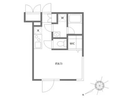 リーガランド恵比寿(ワンルーム/3階)の間取り写真