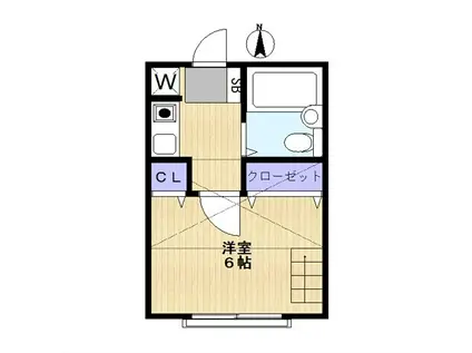 アネックス戸田第7(ワンルーム/2階)の間取り写真