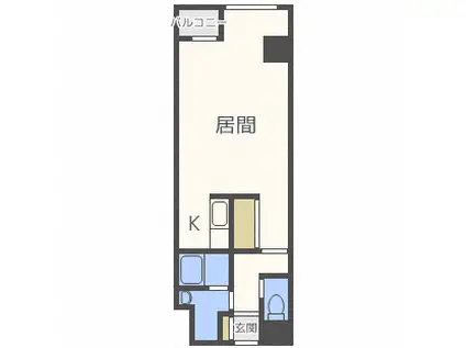 LC拾弐番館(1K/3階)の間取り写真