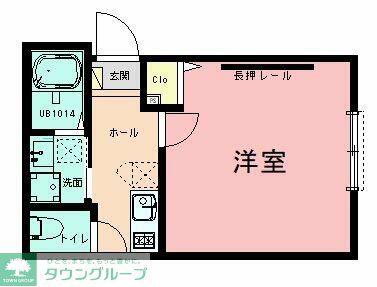 ハイズ湘南茅ケ崎(1K/1階)の間取り写真