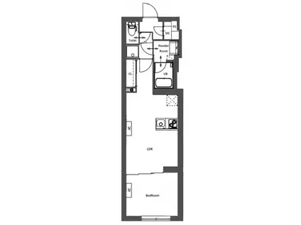 CREATIF東日暮里(1LDK/1階)の間取り写真