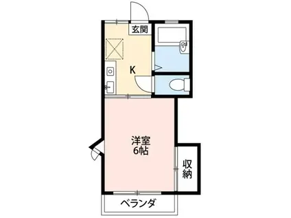 リバーサイドビラ(1K/1階)の間取り写真